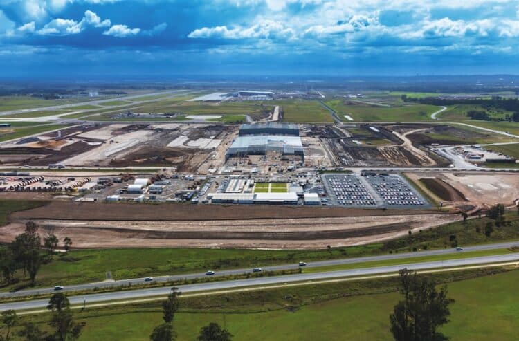An aerial view of Western Sydney Airport under construction. Image: Wittke Photography/stock.adobe.com