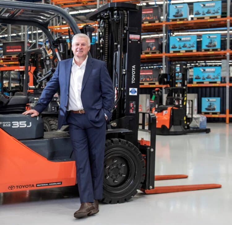 Steve Takacs, President and CEO of Toyota Material Handling Australia, reflects on a career shaped by stability, service and people. Image: TMHA